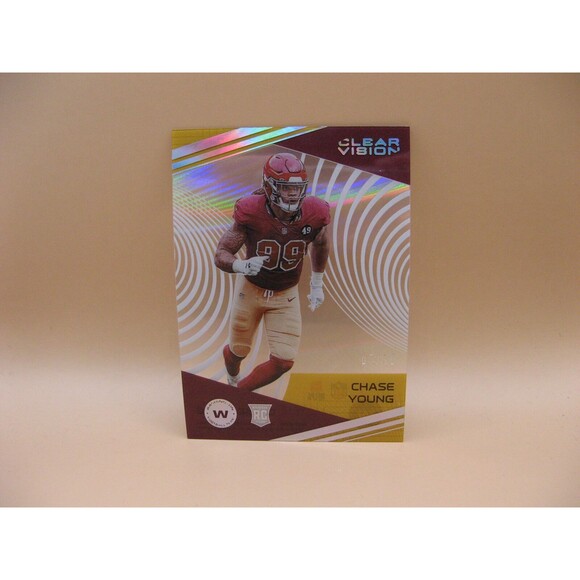 2020 Chronicles Clear Vision Rookies Holo Silver 05/10 Chase Young Commanders - Picture 1 of 2